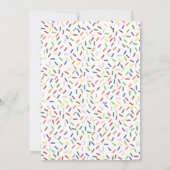 チョコレートアイスクリーム掬い上げブライダルシャワー 招待状 (裏面)