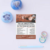 チョコレートアイスクリーム、アイスクリームパーラー広告ズ チラシ (シングル)