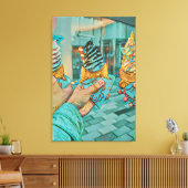 チョコレートアイスクリーム キャンバスプリント (インサイチュ (リビング))