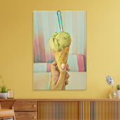 チョコレートアイスクリーム キャンバスプリント (インサイチュ (リビング))