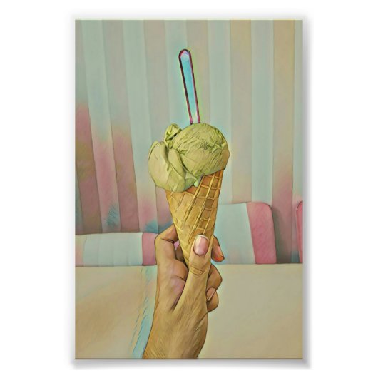 チョコレートアイスクリーム フォトプリント (正面)