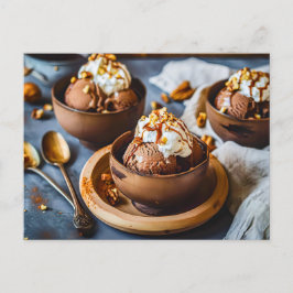 チョコレートアイスクリームinカップ シーズンポストカード