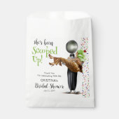 チョコレートアイススクリームをすくったブライダルシャワー フェイバーバッグ (正面)