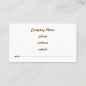 チョコレートアクアビジネスカード 名刺 (裏面)