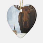 チョコレートアメリカヘラジカ セラミックオーナメント (左)