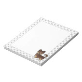 チョコレートアンドタンロングコートチワホアドッグ&ポーズ ノートパッド (回転)