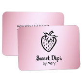 🍓チョコレートイチゴがスイーツに浸した 名刺