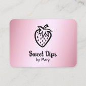 🍓チョコレートイチゴがスイーツに浸した 名刺 (正面)
