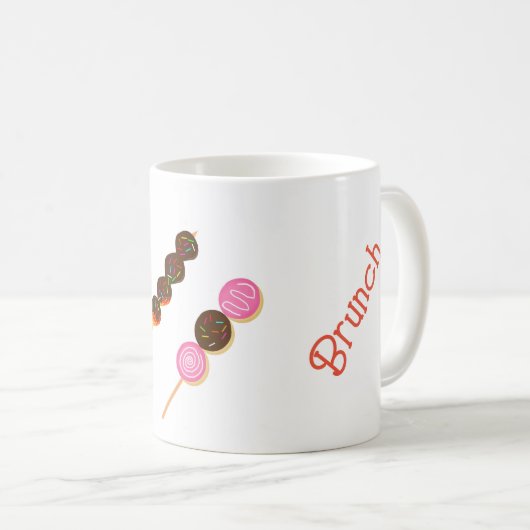 チョコレートイチゴとドーナツのブランチ コーヒーマグカップ (正面右)