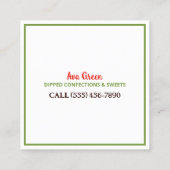 チョコレートイチゴカスタムQR スクエア名刺 (裏面)