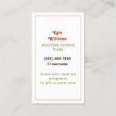 チョコレートイチゴカスタムQR 名刺 (裏面)