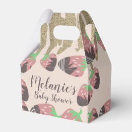 チョコレートイチゴフェイクグリッターベビーシャワー フェイバーボックス