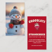 チョコレートイチゴ雪だるま 名刺 (正面/裏面)