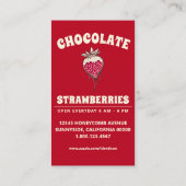 チョコレートイチゴ雪だるま 名刺 (裏面)