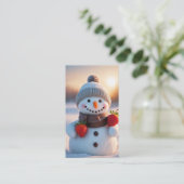 チョコレートイチゴ雪だるま 名刺 (スタンド正面)