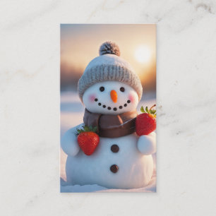 チョコレートイチゴ雪だるま 名刺