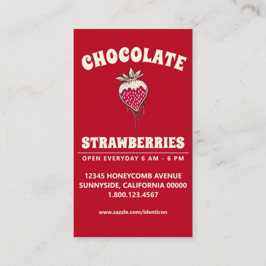チョコレートイチゴ雪だるま 名刺 (裏面)