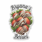 チョコレートイチゴ イチゴデザート オーダーメイド シール (正面)