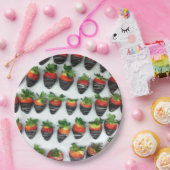 チョコレートイチゴ ペーパープレート (パーティー)