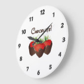 チョコレートイチゴ ラージ壁時計 (傾斜)