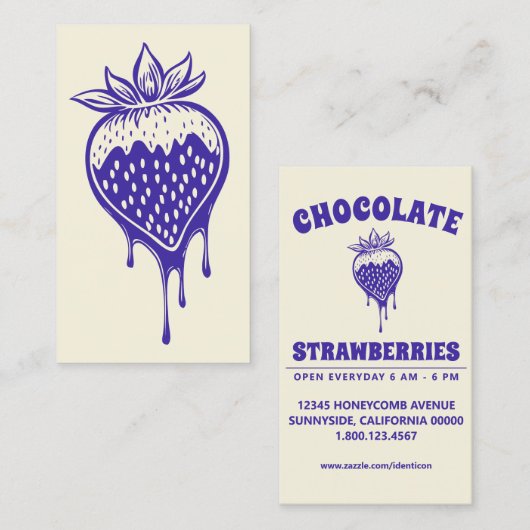 チョコレートイチゴ 名刺 (正面/裏面)