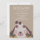 チョコレートイースターエッグズバニーエッグ狩り 招待状 (正面)