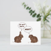 チョコレートイースターバニーラビットお尻イタル シーズンポストカード (スタンド正面)