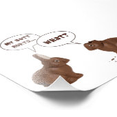 チョコレートイースターバニーラビットお尻イタル フォトプリント            (角)