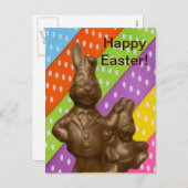 チョコレートイースターバニー シーズンポストカード (正面/裏面)