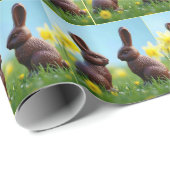 チョコレートイースターバニー ラッピングペーパー (ロールコーナー)
