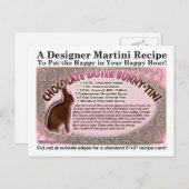 チョコレートイースターバニー – Tini Martiniレシピカード ポストカード (正面/裏面)