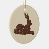 チョコレートイースターラビットオーナメント セラミックオーナメント (右)