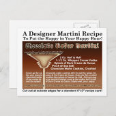 チョコレートウェーハマルティーニレシピはがき ポストカード (正面/裏面)