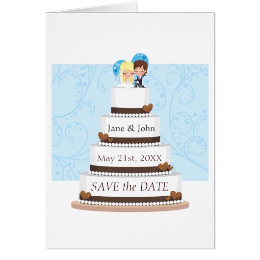 チョコレートウエディングケーキ (正面)