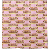 チョコレートウォーターカラーエクラールドーナツ シャワーカーテン (正面)