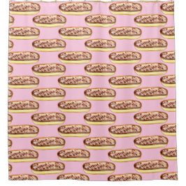 チョコレートウォーターカラーエクラールドーナツ シャワーカーテン