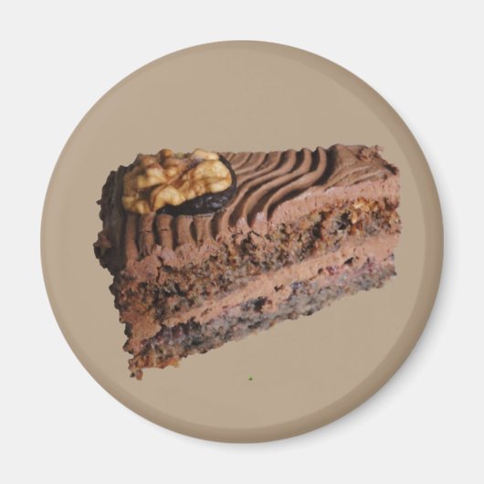 チョコレートウォールナットケーキ マグネット (正面)