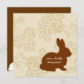 チョコレートウサギ 招待状 (正面/裏面)