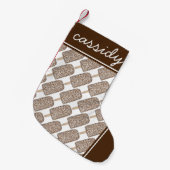 チョコレートエクラアイスクリームポップシクルジャンクフード スモールクリスマスストッキング (正面 (吊り時))