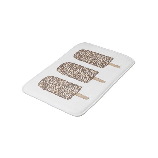 チョコレートエクレイアイスクリームポスポップ・アートのシクルグルメ バスマット (アングル)