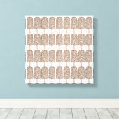 チョコレートエクレイアイスクリームポピュシクルアート キャンバスプリント (インサイチュ (ウッドフロア))