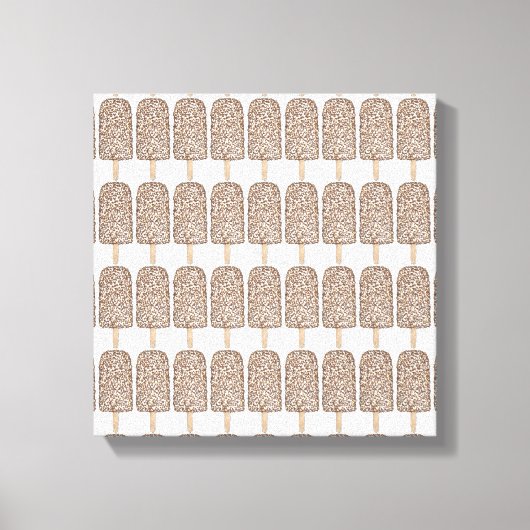 チョコレートエクレイアイスクリームポピュシクルアート キャンバスプリント (正面)