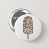 チョコレートエクレイアイスクリームポピュシラルデザートグルメ 缶バッジ (正面&裏面)