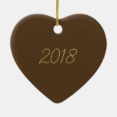 チョコレートエクレフランスのーベーカリーデザートペストリー セラミックオーナメント (裏面)