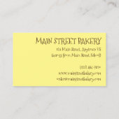 チョコレートエクレ焼いたーパストリーバイベーカリーシェフ 名刺 (裏面)