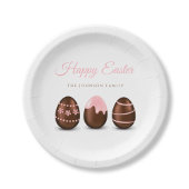 チョコレートエッグエレガントハッピーイースター ペーパープレート