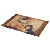 チョコレートエンジェルフランスのアンティーク カッティングボード (角)