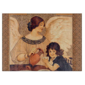 チョコレートエンジェルフランスのアンティーク カッティングボード (正面)