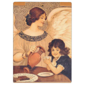 チョコレートエンジェルフランスのアンティーク クリップボード (裏面)