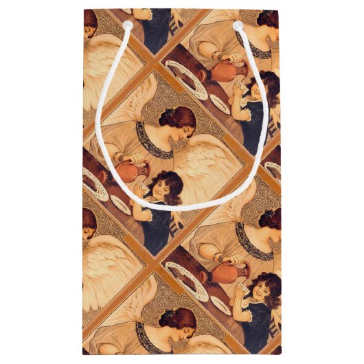 チョコレートエンジェルフランスのアンティーク スモールペーパーバッグ (裏面)